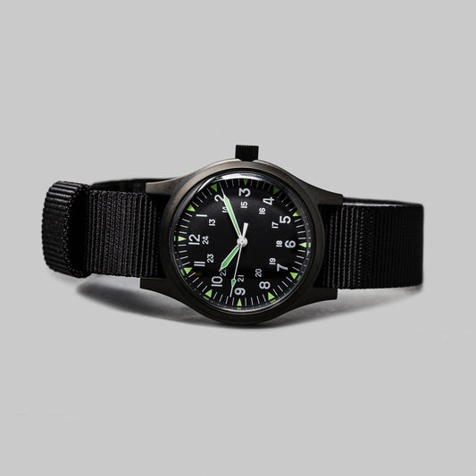 'Terrain Black' Cat.4 Field Watch (38mm) | Limited Edition Watches Rotate North