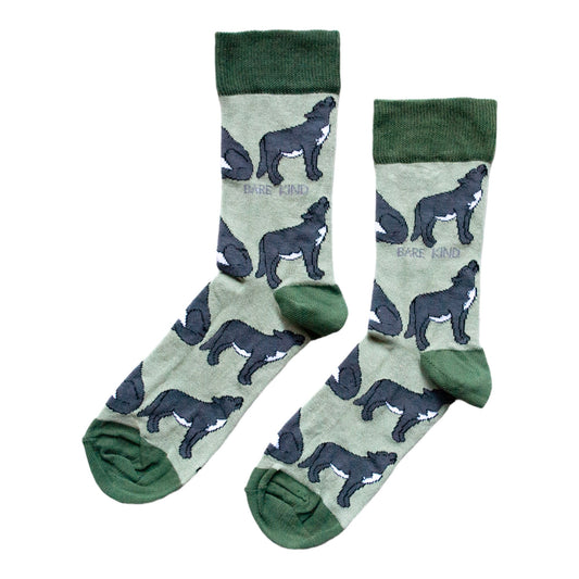 Save the Wolves Bamboo Socks Socks Bare Kind
