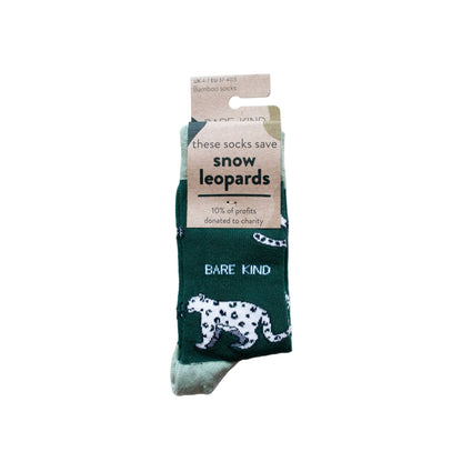 Save the Snow Leopards Bamboo Socks Socks Bare Kind