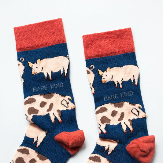 Save the Pigs Bamboo Socks Socks Bare Kind