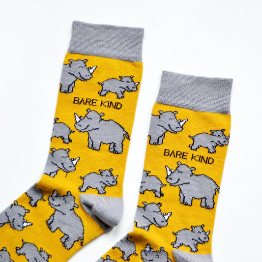 Save the Rhinos Bamboo Socks Socks Bare Kind
