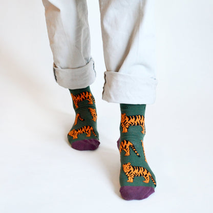 Save the Tigers Bamboo Socks Socks Bare Kind