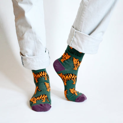Save the Tigers Bamboo Socks Socks Bare Kind