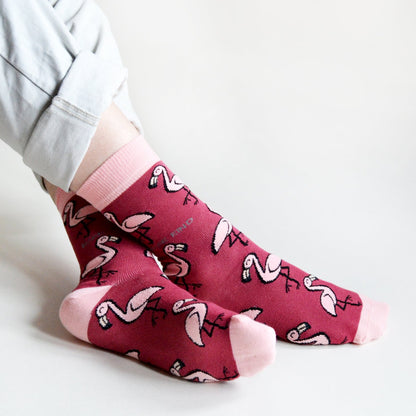 Save the Flamingos Bamboo Socks Socks Bare Kind