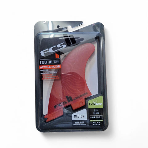 FCS II Accelerator Neo Glass Eco Tri Fin Thruster Set Medium