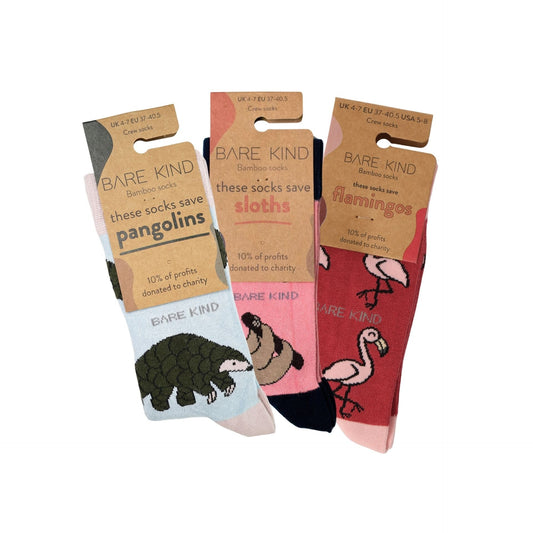 Pink Lover 3 Bamboo Sock Set Socks Bare Kind