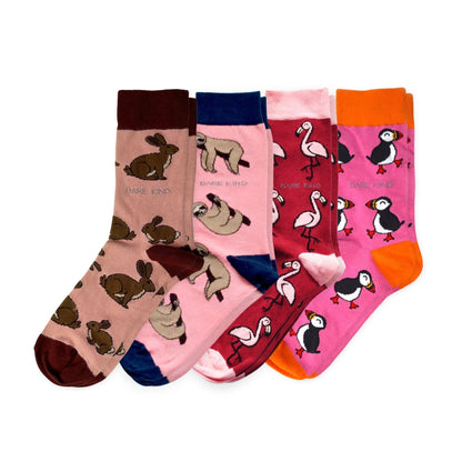Pink Lover 4 Bamboo Sock Set Socks Bare Kind