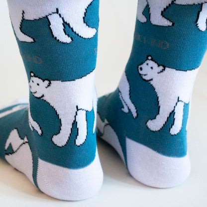 Save the Polar Bears Bamboo Socks Socks Bare Kind
