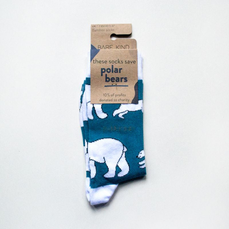 Save the Polar Bears Bamboo Socks Socks Bare Kind
