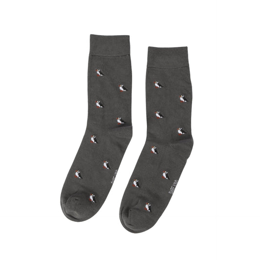 Save the Puffin Small Motif Bamboo Socks Socks Bare Kind