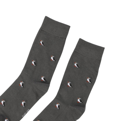 Save the Puffin Small Motif Bamboo Socks Socks Bare Kind