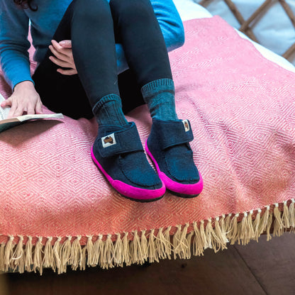 Quokka - Women's - Navy & Pink Quokka Slippers Gumbies