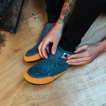 Quokka - Men's - Grey & Curry Quokka Slippers Gumbies