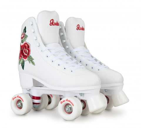 Rookie Quad Rollerskates Rosa White Adult Kids Roller Boots