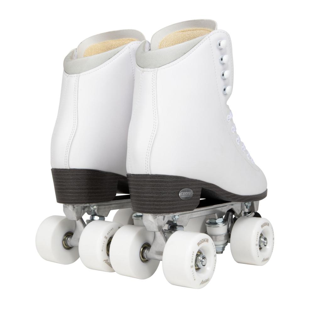 Rookie Artistic White Quad Roller Skate Adult Kids Roller Boots Roller Skates Rookie