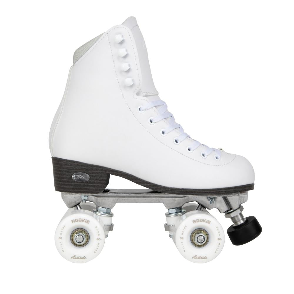 Rookie Artistic White Quad Roller Skate Adult Kids Roller Boots Roller Skates Rookie