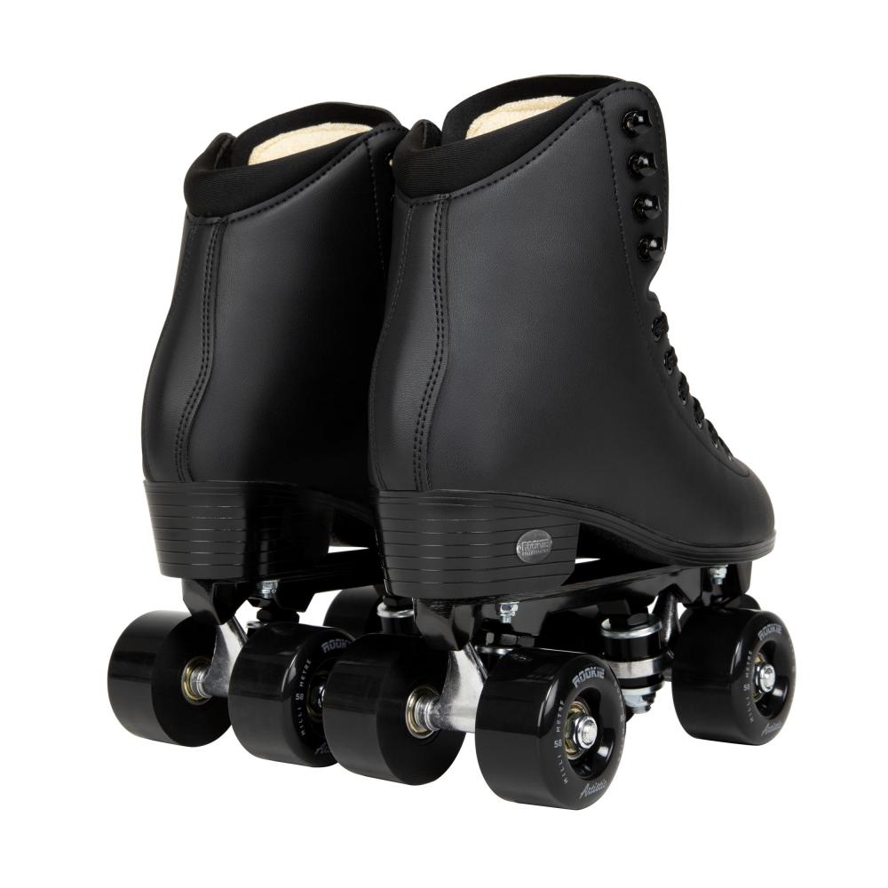 Rookie Artistic Black Quad Roller Skate Adult Kids Roller Boots Roller Skates Rookie