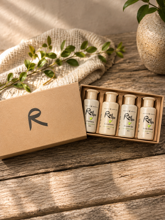 Rad Spa Gift Set | Natural Bath & Body Collection Rad Wax Mini - Lemongrass & Pomelo