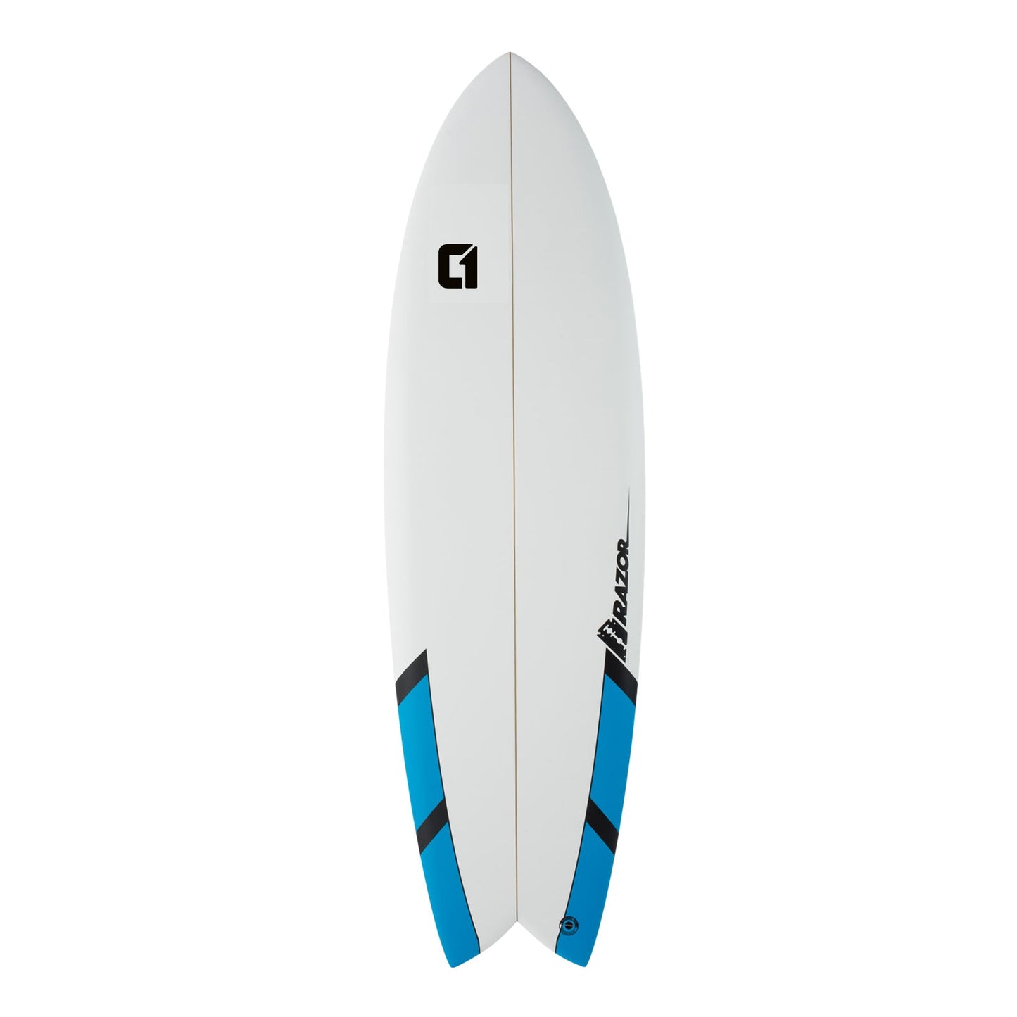 6ft 3 Razor Fish Tail Shortboard Surfboard in Matt Finish Shortboard Circle One Surf Blue