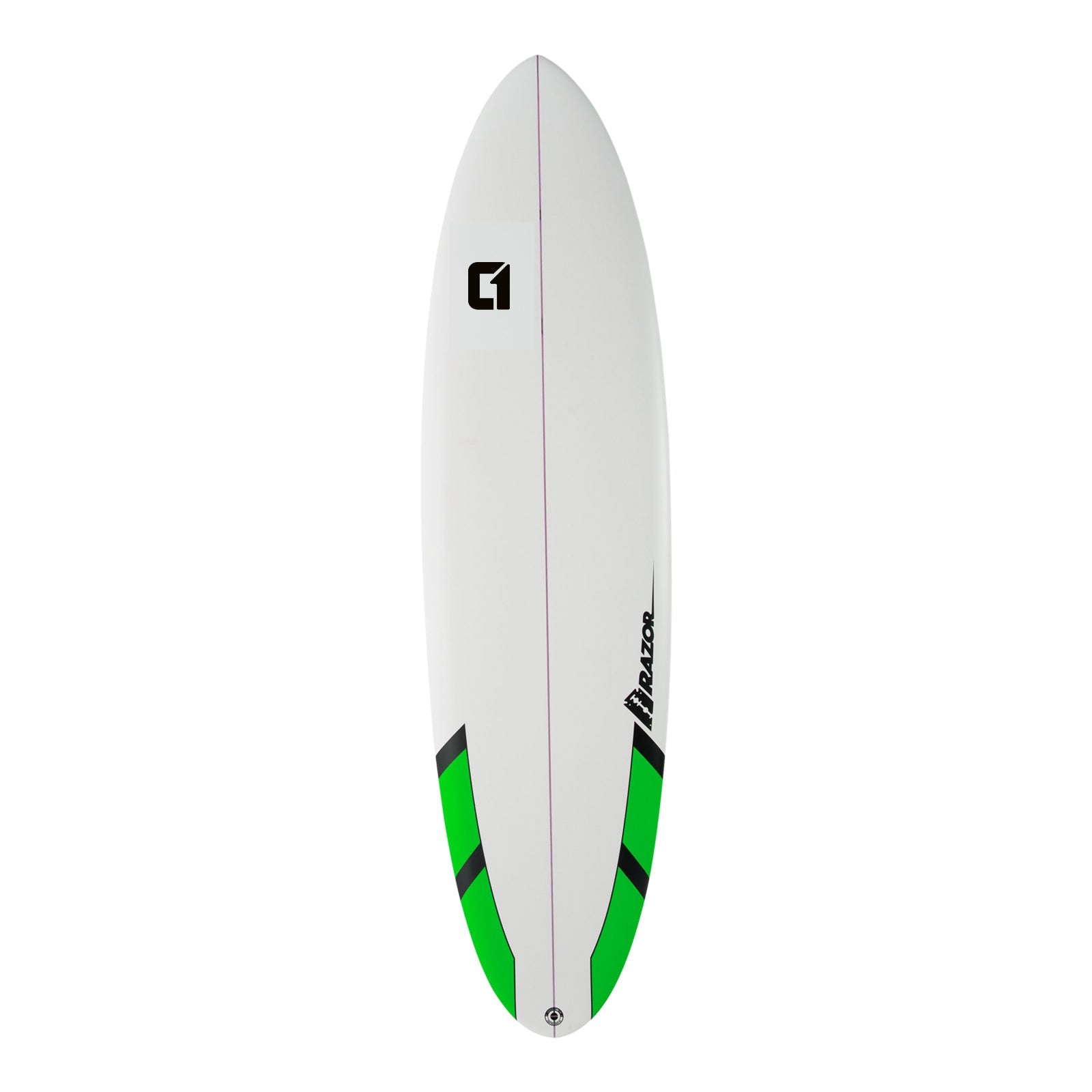 7ft Razor Round Tail Mini Mal Surfboard in Matt Finish Mid Length Mini Mal Circle One Surf Green