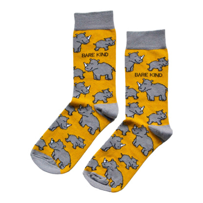 Save the Rhinos Bamboo Socks Socks Bare Kind
