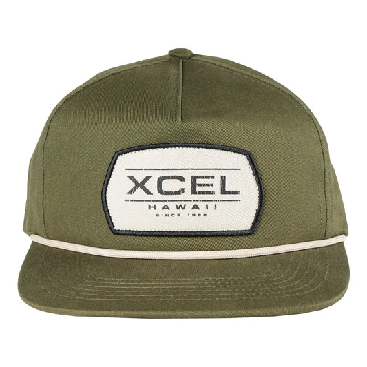 Xcel Roped Twill Grandpa Snapback Hat Military Green