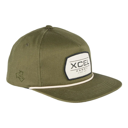 Xcel Roped Twill Grandpa Snapback Hat Military Green