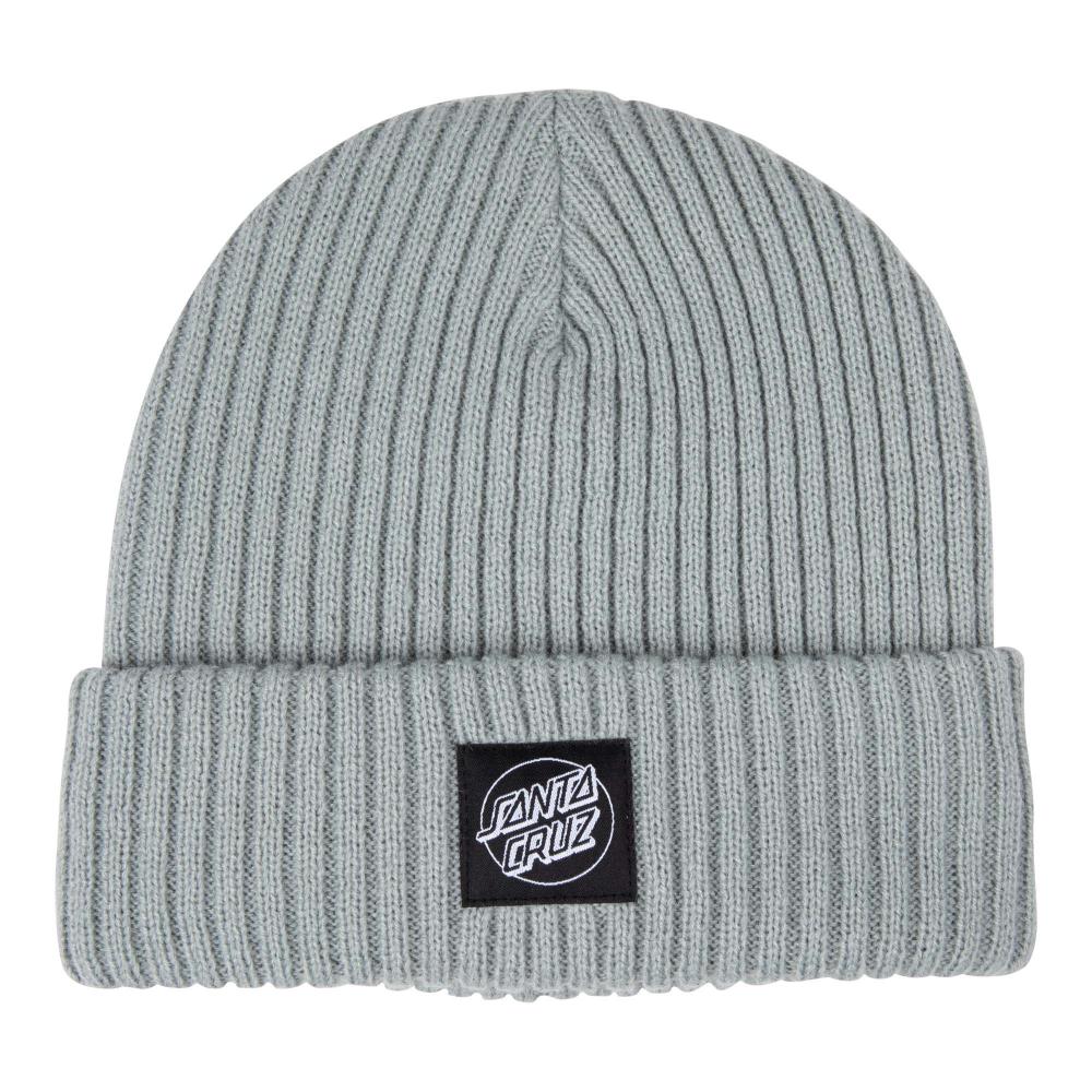 Santa Cruz Beanie Hat Opus Dot Label Moon Rock Grey