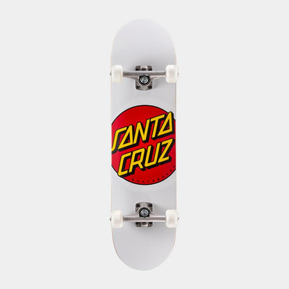 Santa Cruz Complete Skateboard Kit 8" White Classic Dot w/ Bullet & Ricta Street Santa Cruz