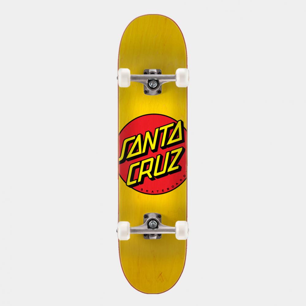 Santa Cruz Complete Skateboard Kit 7.75" Yellow Classic Dot w/ Bullet & Ricta Street Santa Cruz
