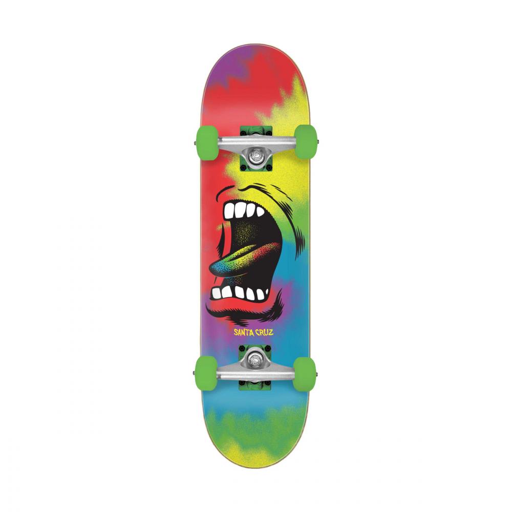 Santa Cruz Skateboard Complete 8" Big Mouth Tie Dye Full Street Santa Cruz 31.25” 8”