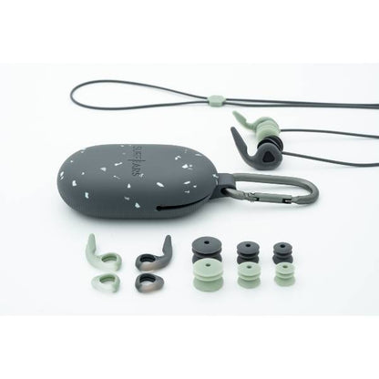 SurfEars 4.0 Earplugs Surfers Ear Protection Kit Black Sage Colour Ear Plugs SurfEars