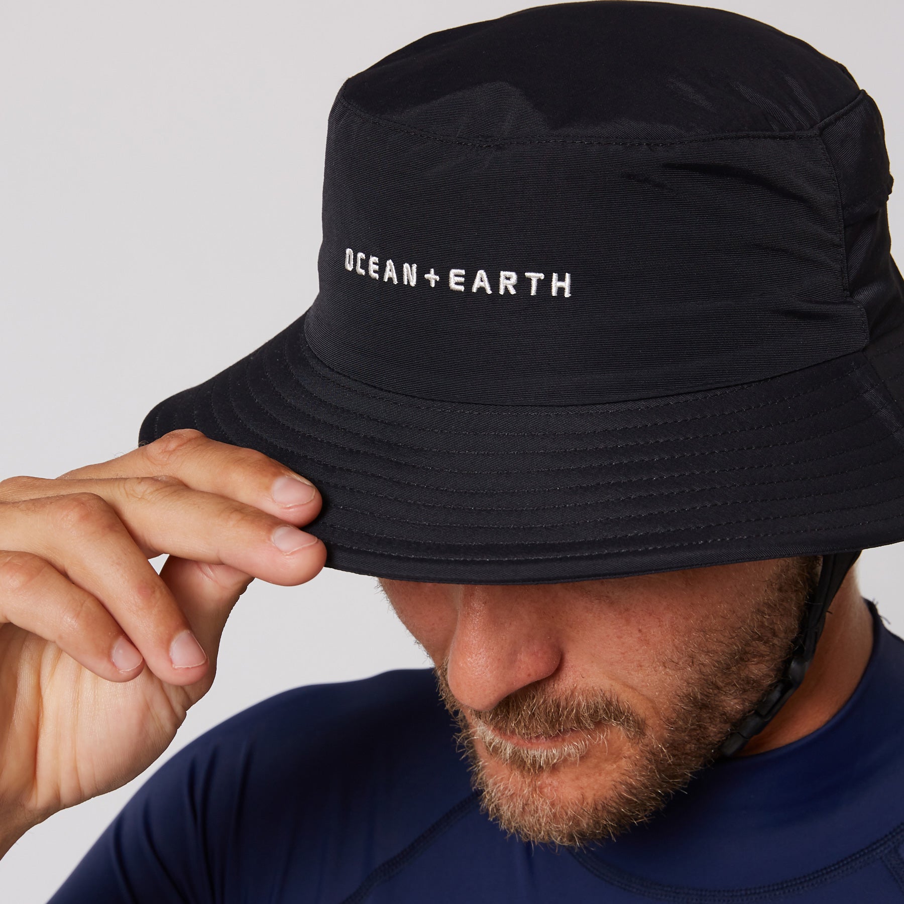 Ocean & Earth Mens Bingin Soft Peak Surf Hat Black Surf Hat Ocean & Earth