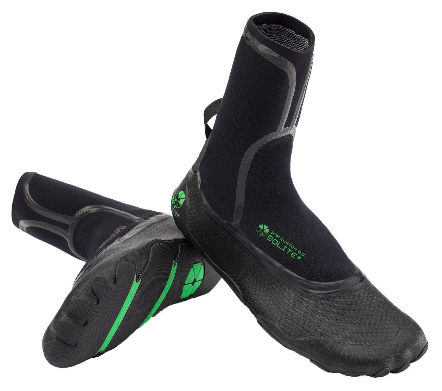 3mm Custom 2.0 Watersport Boots Wetsuit Hoods, Gloves & Boots Solite Boots UK US 7 | UK 6 Black/Green