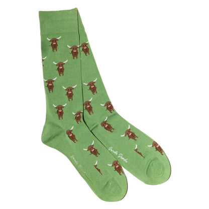 Highland Cow Bamboo Socks Socks Swole Panda UK 4-7 (US 5-7.5 / EU 37-40)