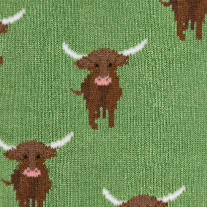 Highland Cow Bamboo Socks Socks Swole Panda