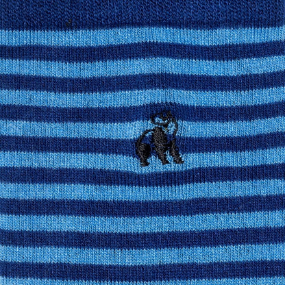 Sky Blue Narrow Striped Bamboo Socks Socks Swole Panda