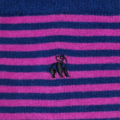 Rich Pink Narrow Striped Bamboo Socks Socks Swole Panda