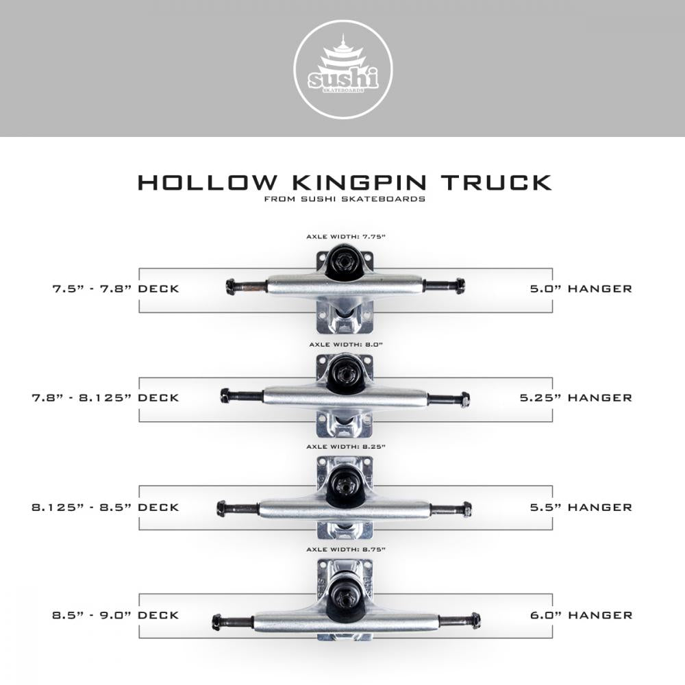 Sushi Truck Hollow Kingpin Skateboard Truck Single Skateboard Trucks Sushi