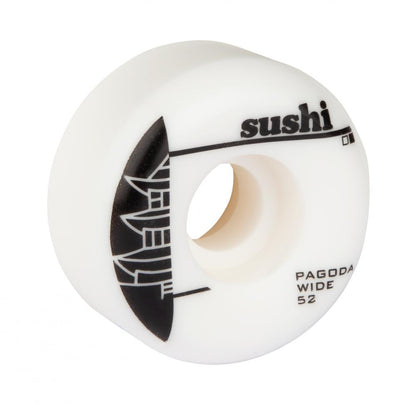 Sushi Wheels Pagoda Team V2 Wide White Skateboard Wheels Sushi