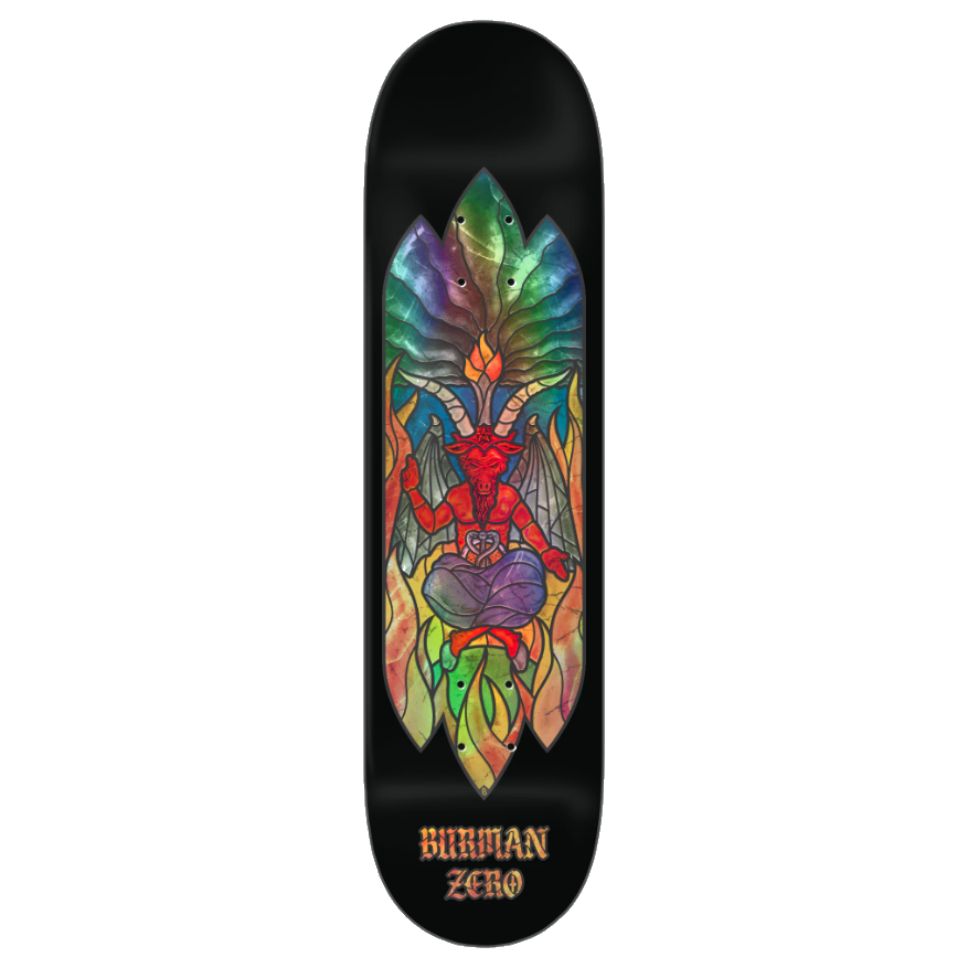 Zero Skateboard Deck Stained Glass Burman 8.5"