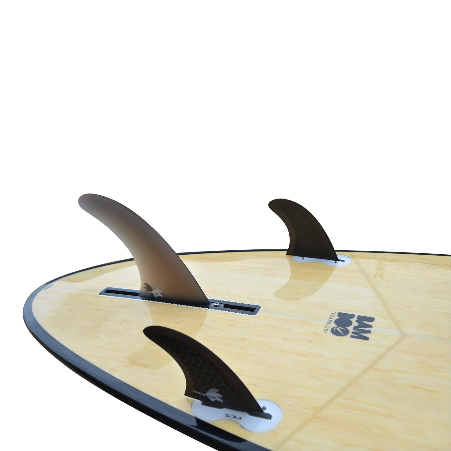 6inch Centre Fin Smokey Fibreglass + 2 Honeycomb side fins (FCS compatible) Surfboard Fins Circle One Surf