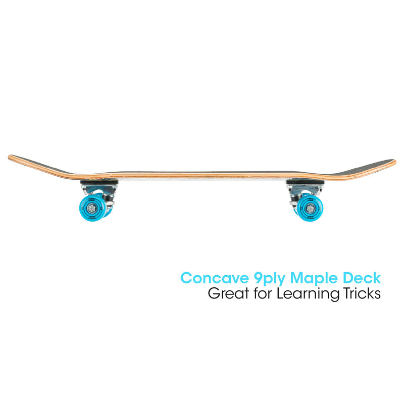 Xootz Doublekick Street Skateboard - Snake Skull 31" Skateboards Xootz