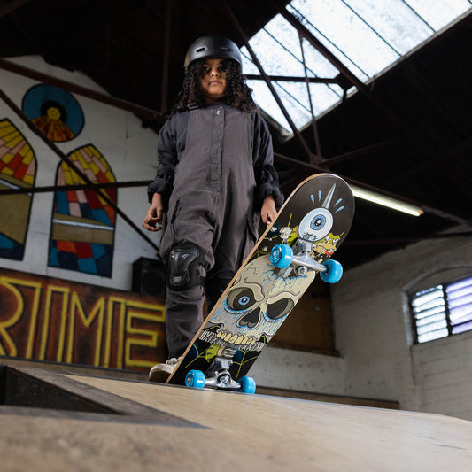 Xootz Doublekick Street Skateboard - Snake Skull 31"