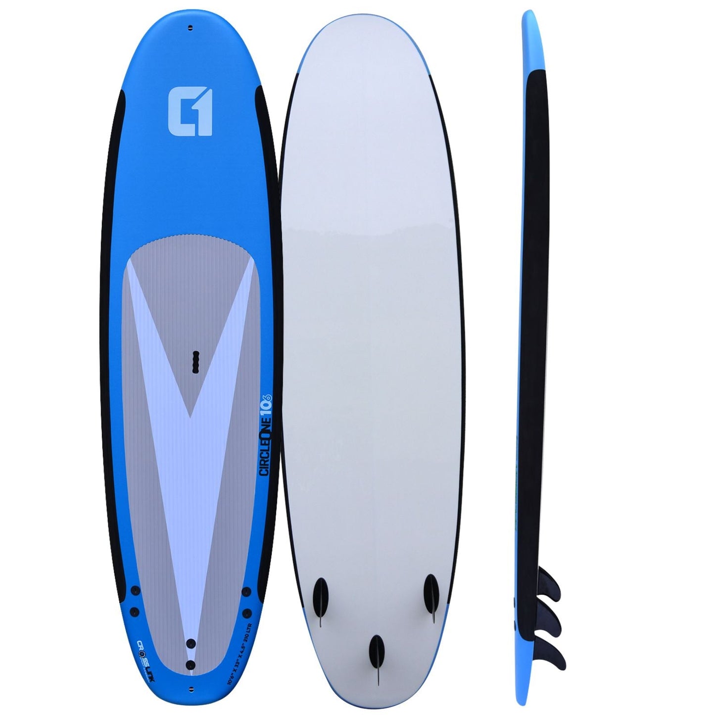 10ft 6 Soft-Top (Rigid) Stand Up Paddle Board Stand Up Paddle Board SUP Circle One Surf