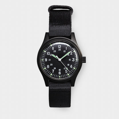 'Terrain Black' Cat.4 Field Watch (38mm) | Limited Edition Watches Rotate North