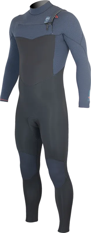 Alder Torch FX 5/4 Chest Zip Black & Blue Wetsuit Wetsuits Alder S 5/4mm Fullsuit