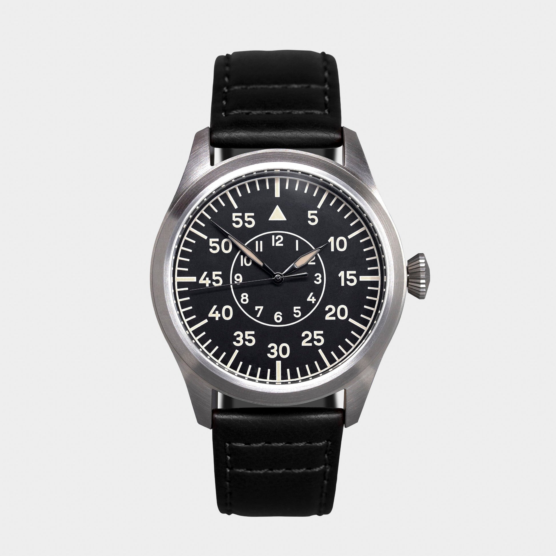 'Turbulence' Cat.2 Aviator's Watch (46mm) | Rook Black Watches Rotate North