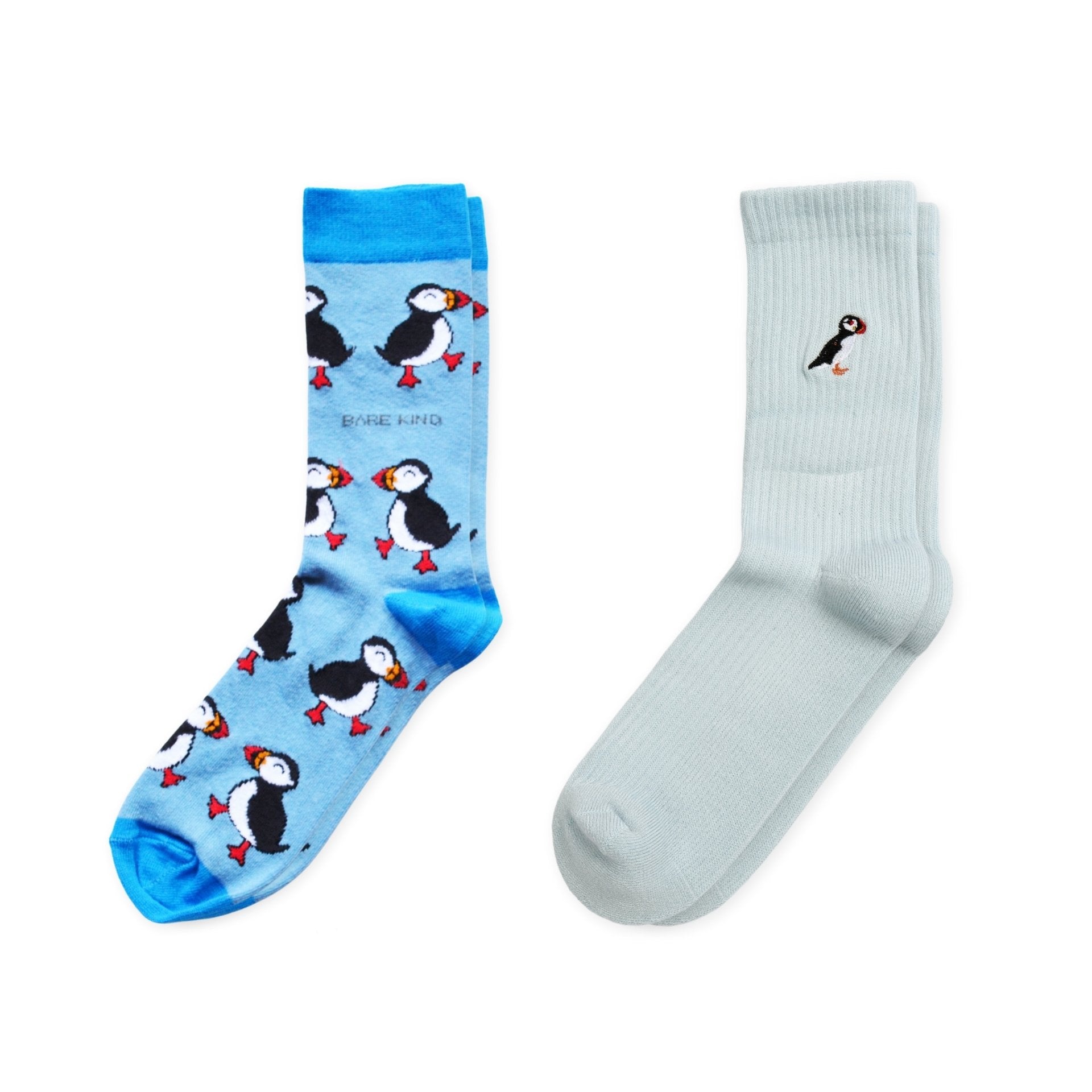 The Blue Puffin 2 Pack Bamboo Sock Set Socks Bare Kind