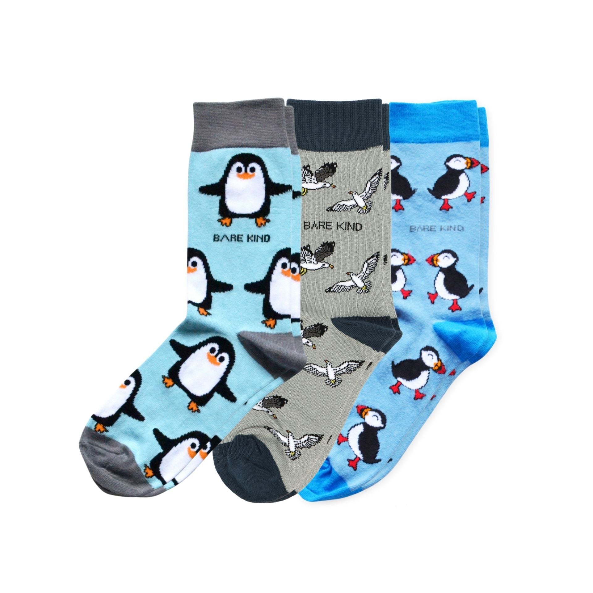 The Seabird Bundle of 3 Socks Bare Kind